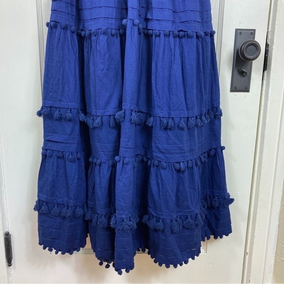 Intermix Beach Club Lydia Pompom Organic Cotton Maxi Dress - Picture 9 of 10